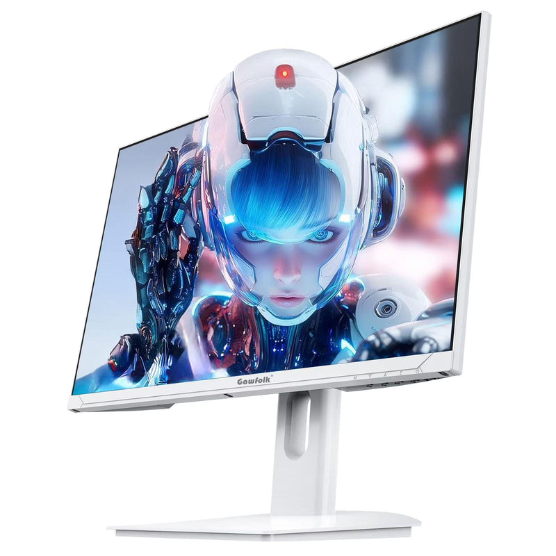 Gawfolk 27" 4K 160Hz IPS Gaming Monitor, AMD FreeSync, 120% sRGB, Adjustable Stand, HDMI 2.1/DP 1.4 - White