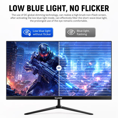 Gawfolk 24.5 Inch Gaming Monitor 300Hz FHD , 1080P Built-in Speakers, DP/HDMI, 75x75mm VESA Wall Mount, Home Office Business, Black