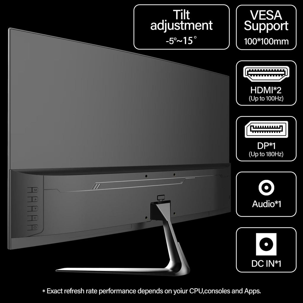 Gawfolk 24.5 Inch Curved Gaming Monitor 120Hz, Full HD 1080P, 3000R Curvature, Built-in Speakers, HDMI , VESA Mount